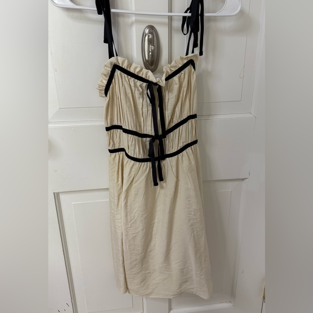 White and Black Mini Dress